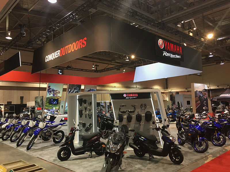 Yamaha manufacturer custom exhibit display for motorcycle show
